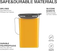 Vista 6 de LocknLock Aqua - Jarra de agua para puerta de refrigerador con asa, jarra de plástico sin BPA con tapa abatible, perfecta para hacer tés y jugos, 2