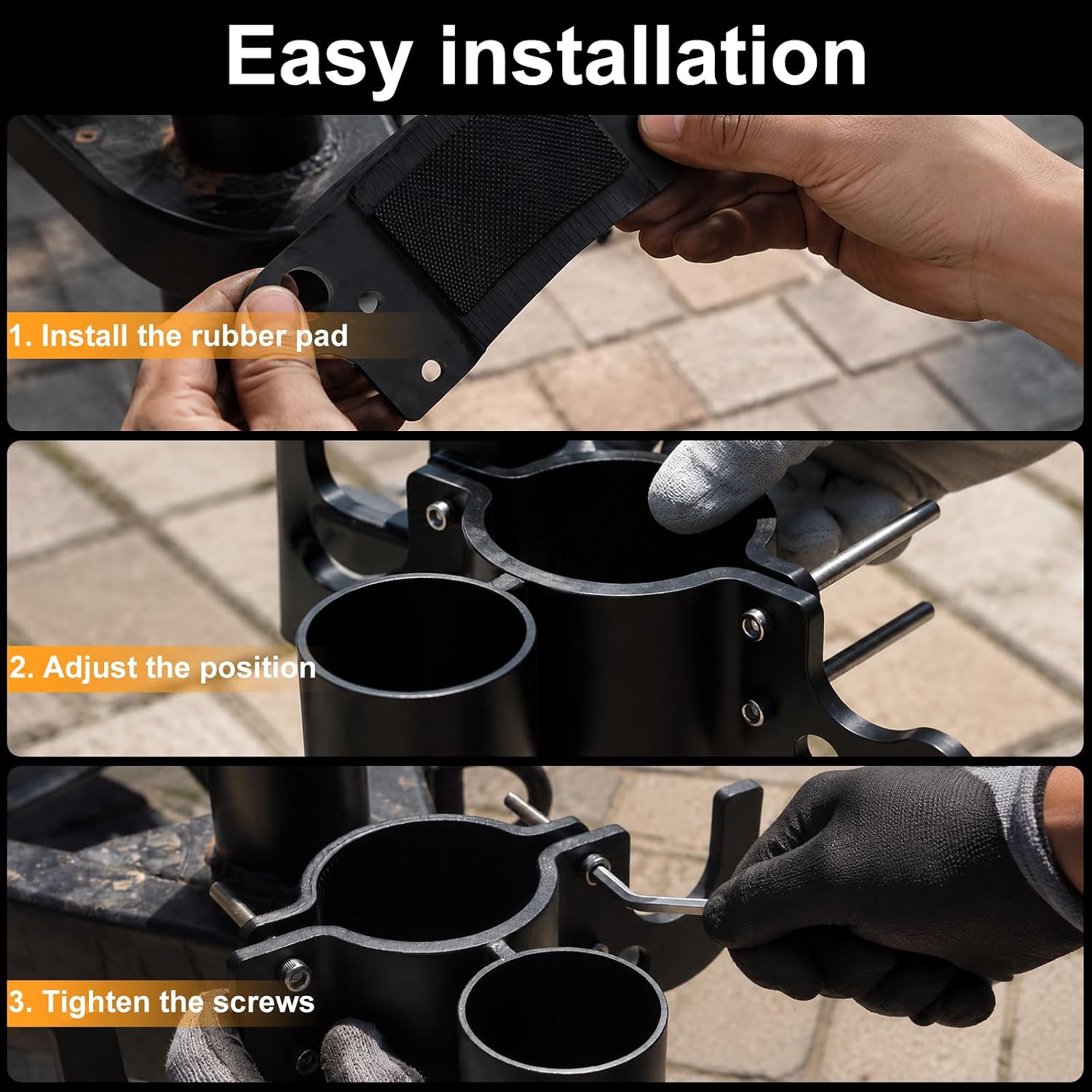 Aluminum Trailer Chain Holder with 7-Way Plug Holder, Heavy-Duty Rust-Proof Stable RV Tongue Jack Accessory