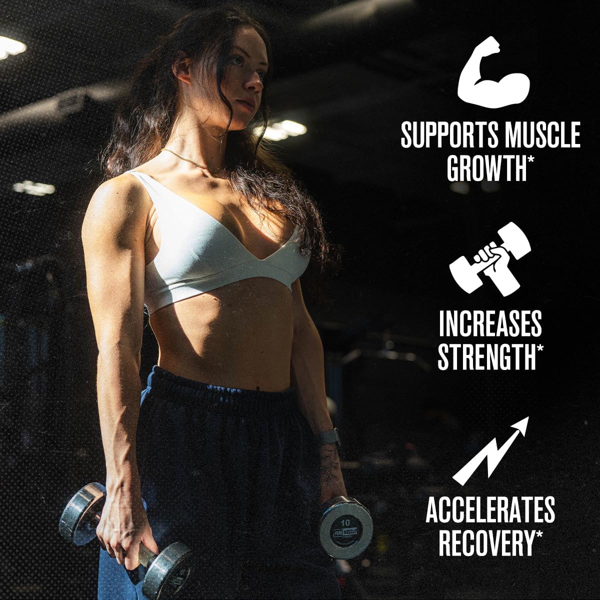 Jacked Factory Creatine + Peptides - Creatine Monohydrate and PeptiStrong Peptides for Muscle Growth and Reduced Muscle Breakdown - Unflavored - 50 Servings