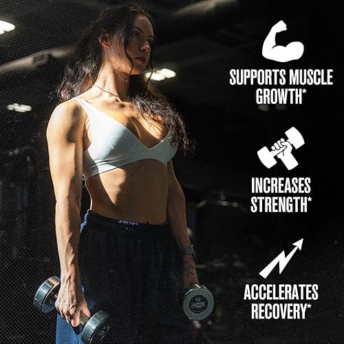 Miniatura 2 de Jacked Factory Creatina + péptidos - Monohidrato de creatina y péptidos PeptiStrong para el crecimiento muscular y reducción de la degradación