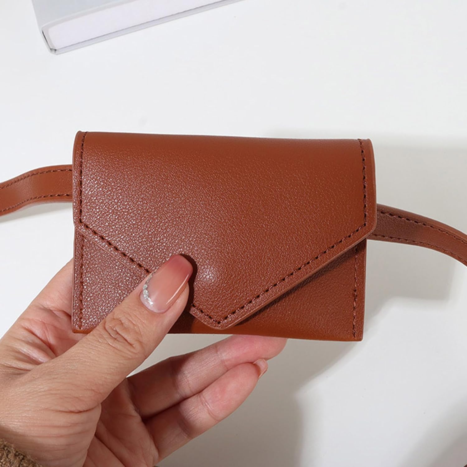 Korean Styles Fashionable Small Waist Bag for Women PU Leather Belt Bags with Stylish Design and Multiple Compartments - Image 3