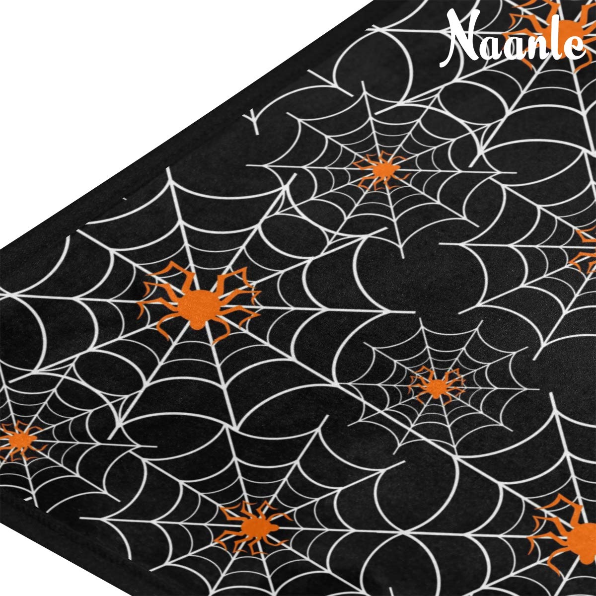 Naanle Halloween Anti Fatigue Kitchen Floor Mat, Cobweb Non Slip Absorbent Comfort Standing Mat Kitchen Runner Rug for Hallway Entryway Bathroom Living Room Bedroom 39 x 20 Inches