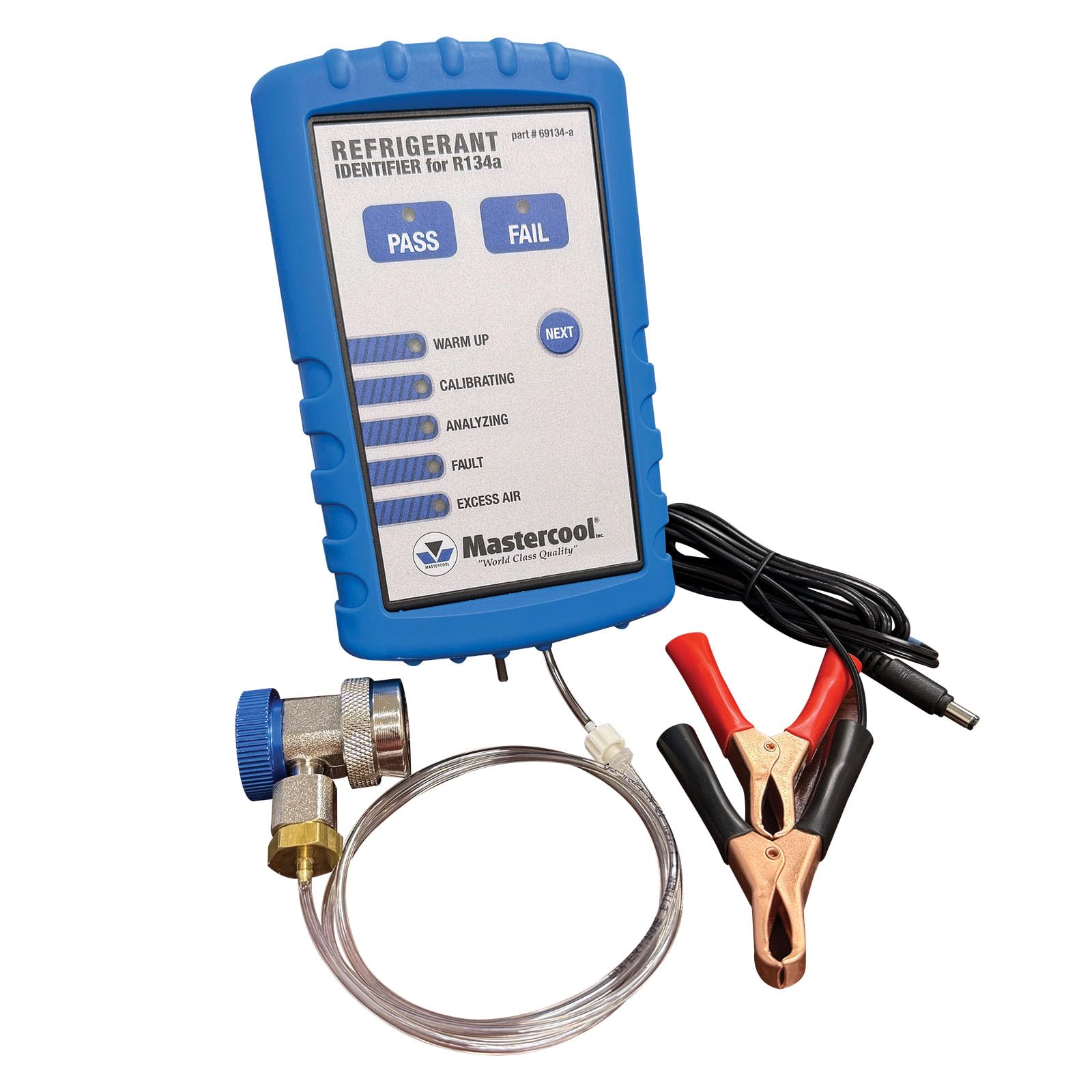 Photo 1 of Mastercool 69134-A R134a Refrigerant Identifier – Compact Pass/Fail Analyzer with NDIR Technology, Portable A/C Purity Tester, Includes Calibration Kit