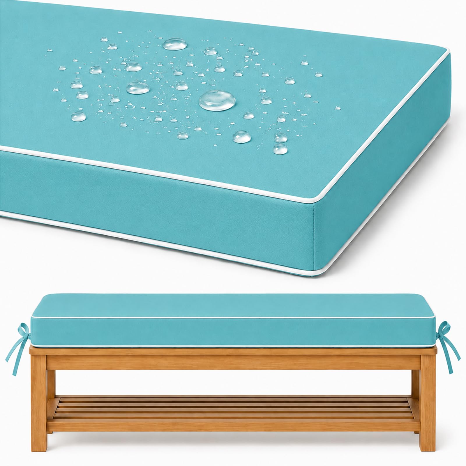 Waterproof Bench Pad - Cushions for Outdoor Furniture, Garden Seat Cushion