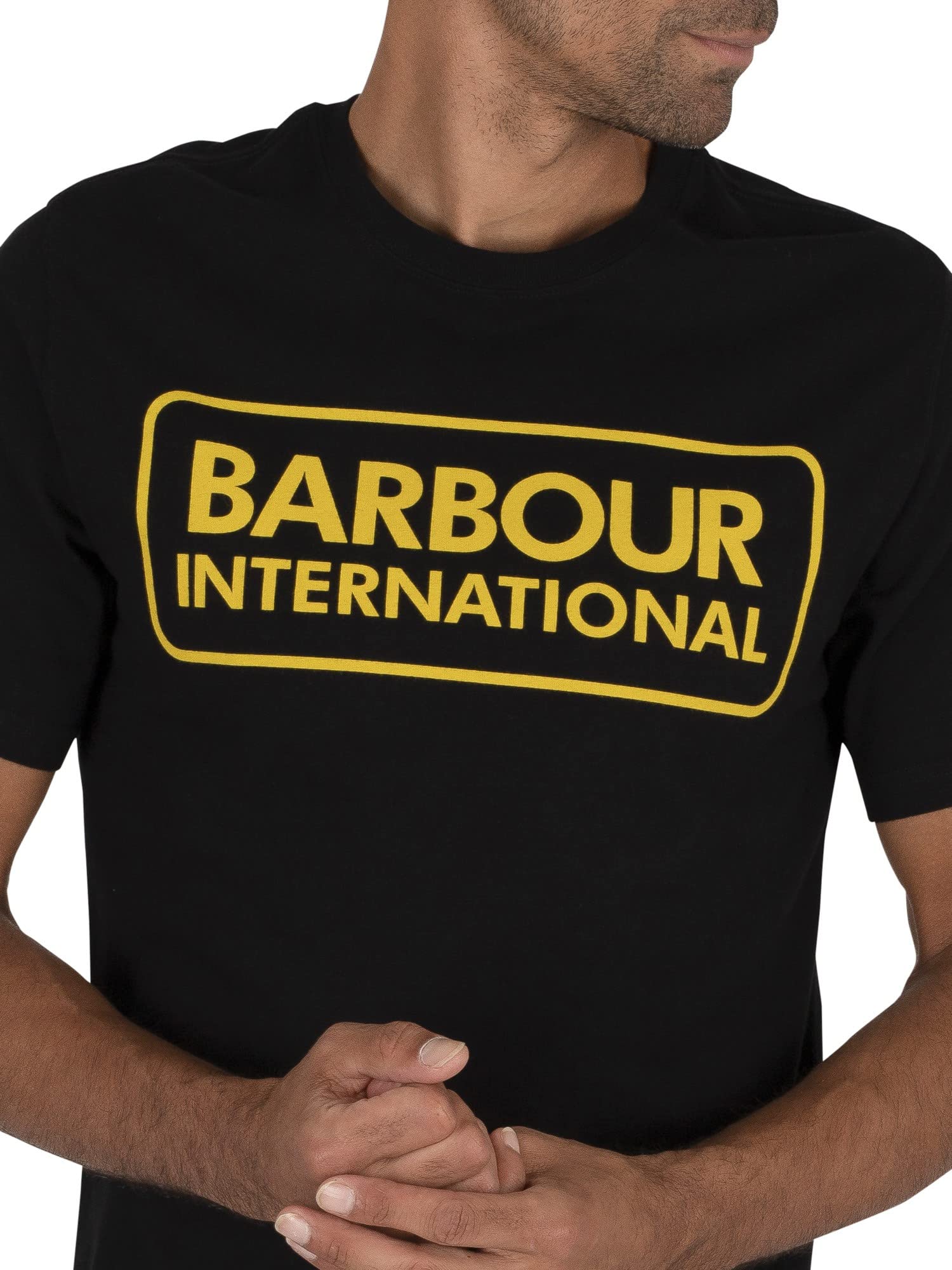 Barbour International - Camiseta para hombre (talla L), color negro