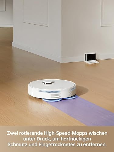 DREAME L10s Pro Gen 2 Robot aspirapolvere e lavapavimenti, aspirazione da 7000 Pa, lavaggio DuoScrub, sollevamento automatico dei moci, rilevamento a ultrasuoni di tappeti e moquette,app Dreamhome - 3