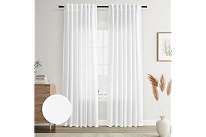 Joywell White Sheer Linen Curtains