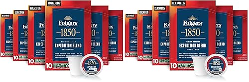 Miniatura 9 de 1850 by Folgers Pioneer Blend Café de tueste medio, 10 cápsulas Keurig K-Cup