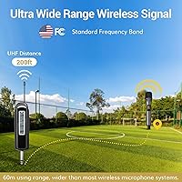 Vista 23 de TONOR Wireless Microphones, UHF Dual Karaoke Microphone System, Microfonos Inalambricos with Rechargeable Receiver, Cordless Dynamic Mic Micro Kit