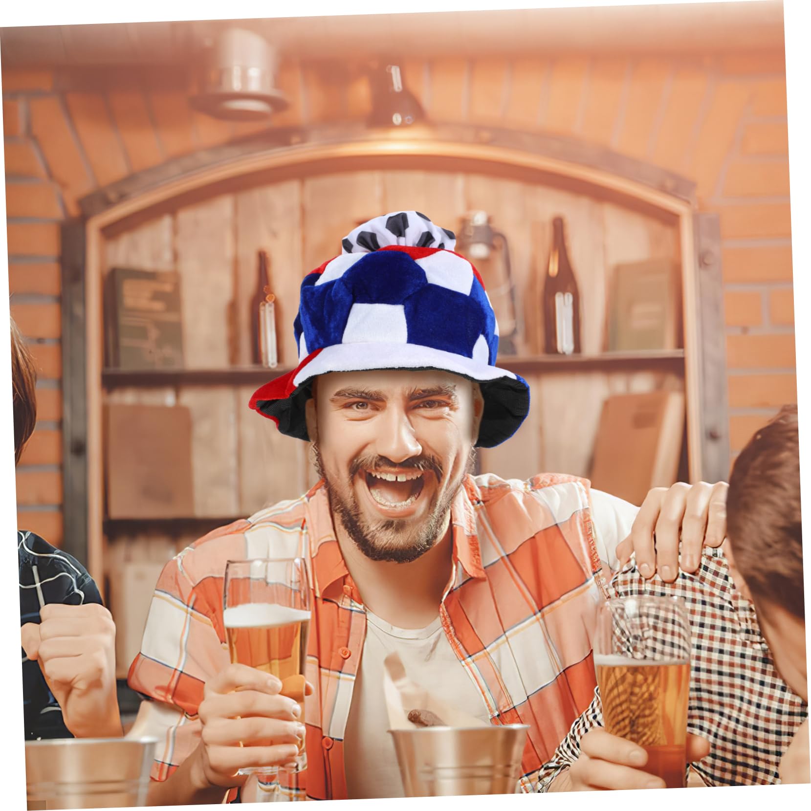 ibasenice 5 Pezzi Cappelli A Tema Calcio Da Gioco Di Calcio Da Cheerleader Leggeri E Traspiranti Accessori Per Sportivi Abbigliamento Casual