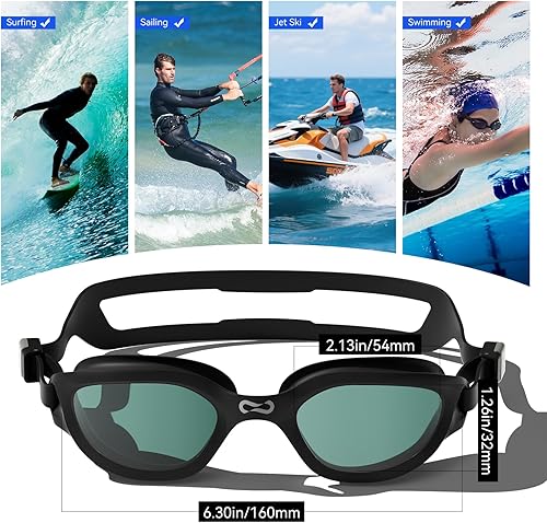 Miniatura 2 de COPOZZ Gafas de natación para mujer, gafas de natación antivaho sin fugas, protección UV para mujeres adultas