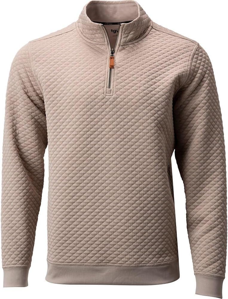 TGW Men's Quilted Golf Pullover Jacket for Golfing