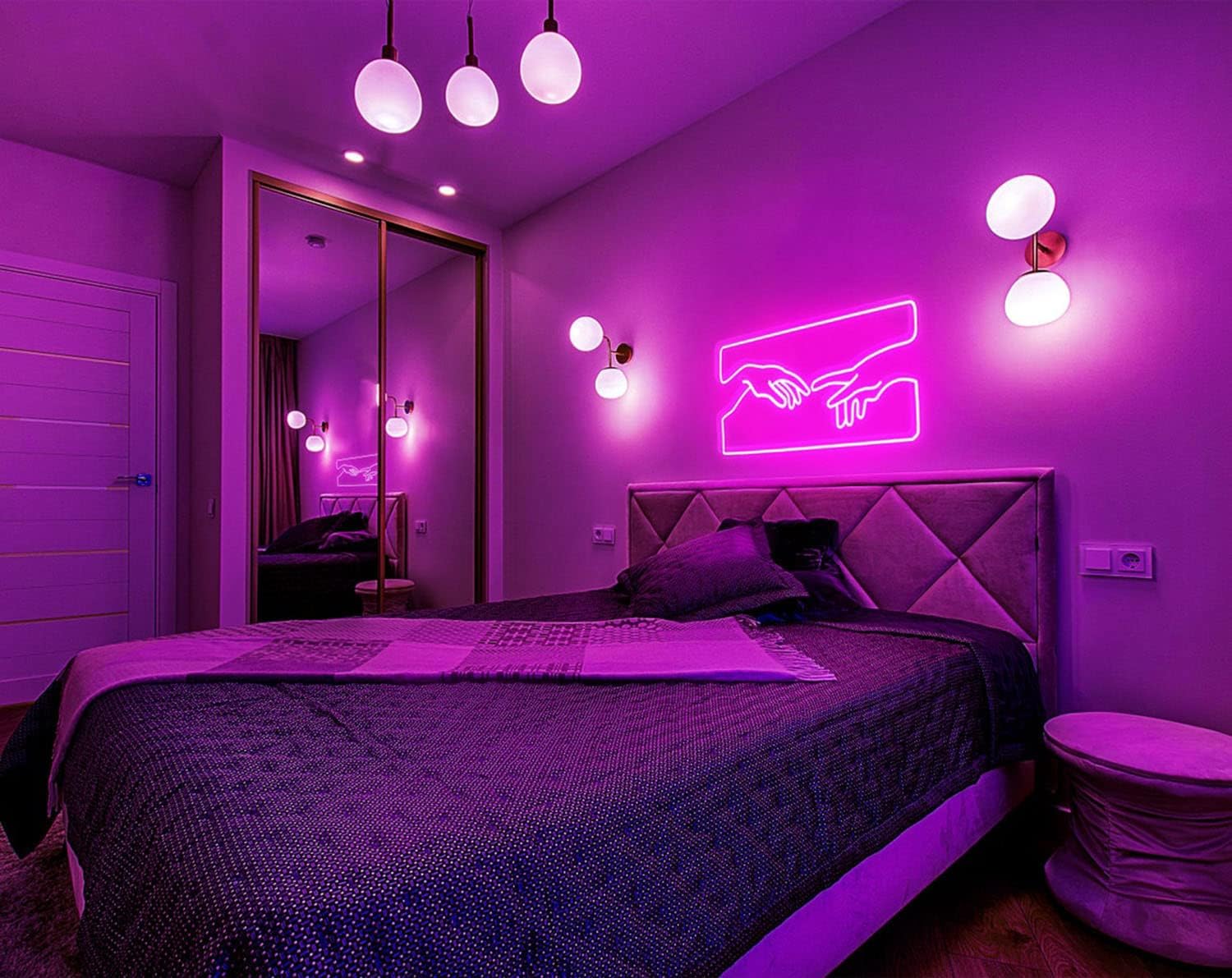 Led Neon Light Signs for Room Decor Beer Bar Club Bedroom Office Hotel Pub Cafe Birthday Wedding Engagement Party Wall Hanging Decoration (Pink)