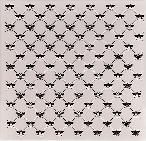 Miniatura 7 de Arbuya Carpeta de plástico en relieve de abeja (5.9 x 5.9 pulgadas, patrón de abeja) impresiones texturizadas de plástico para hacer tarjetas,