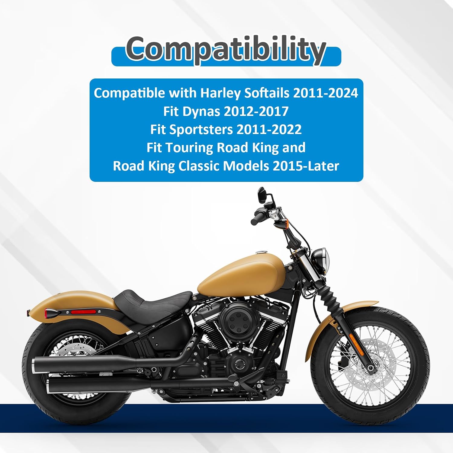 Wsays 16" Pre-wired Handlebar Compatible with Harley Sportster 883 1200 2011-2022 Fit Softail 2011-2024 Fit Dyna 2012-2017 Fit Touring Road King 2015-Later, Chrome