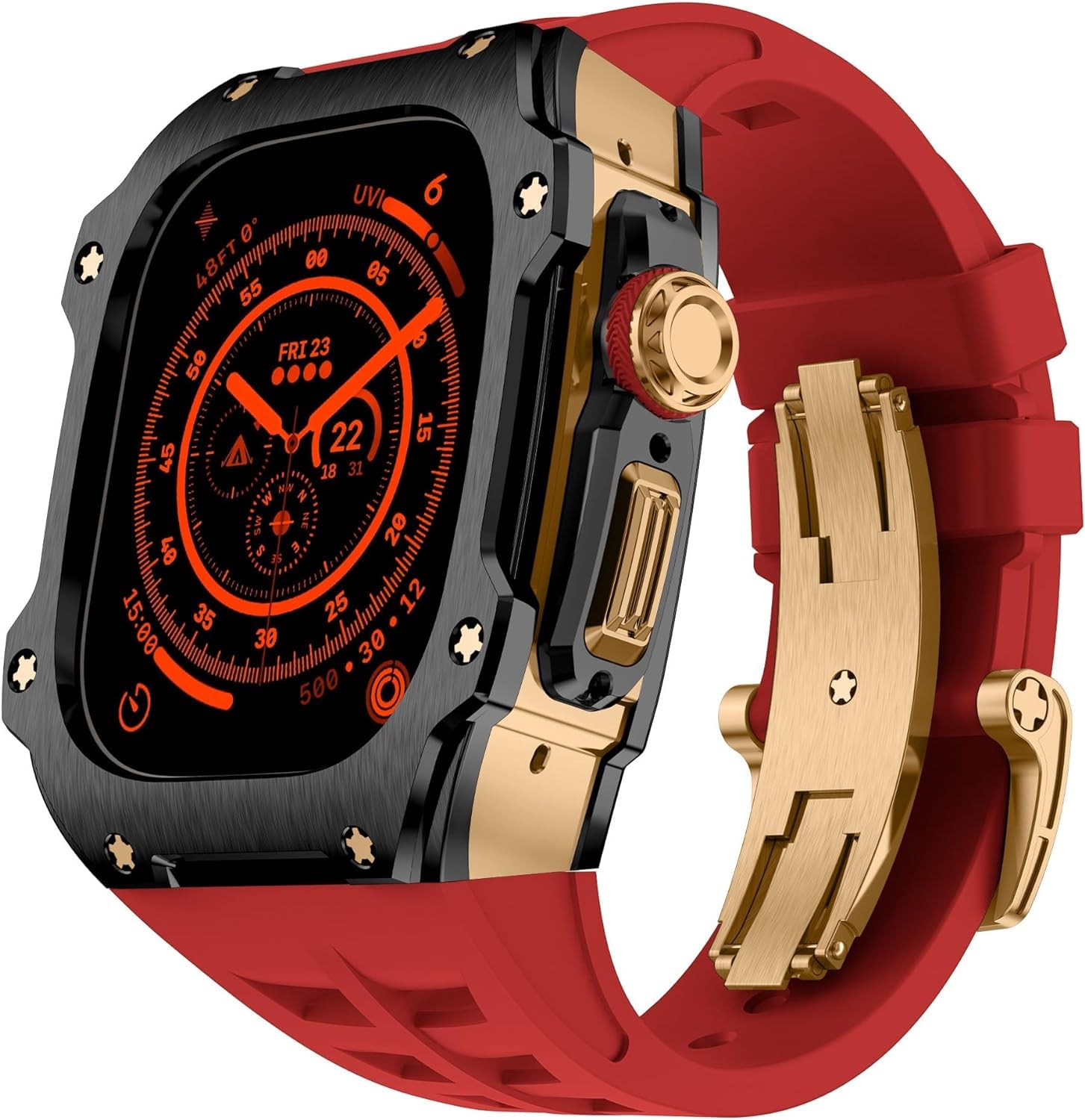 Kit de modificación de acero inoxidable y correa para transformar tu Apple Watch Ultra 8