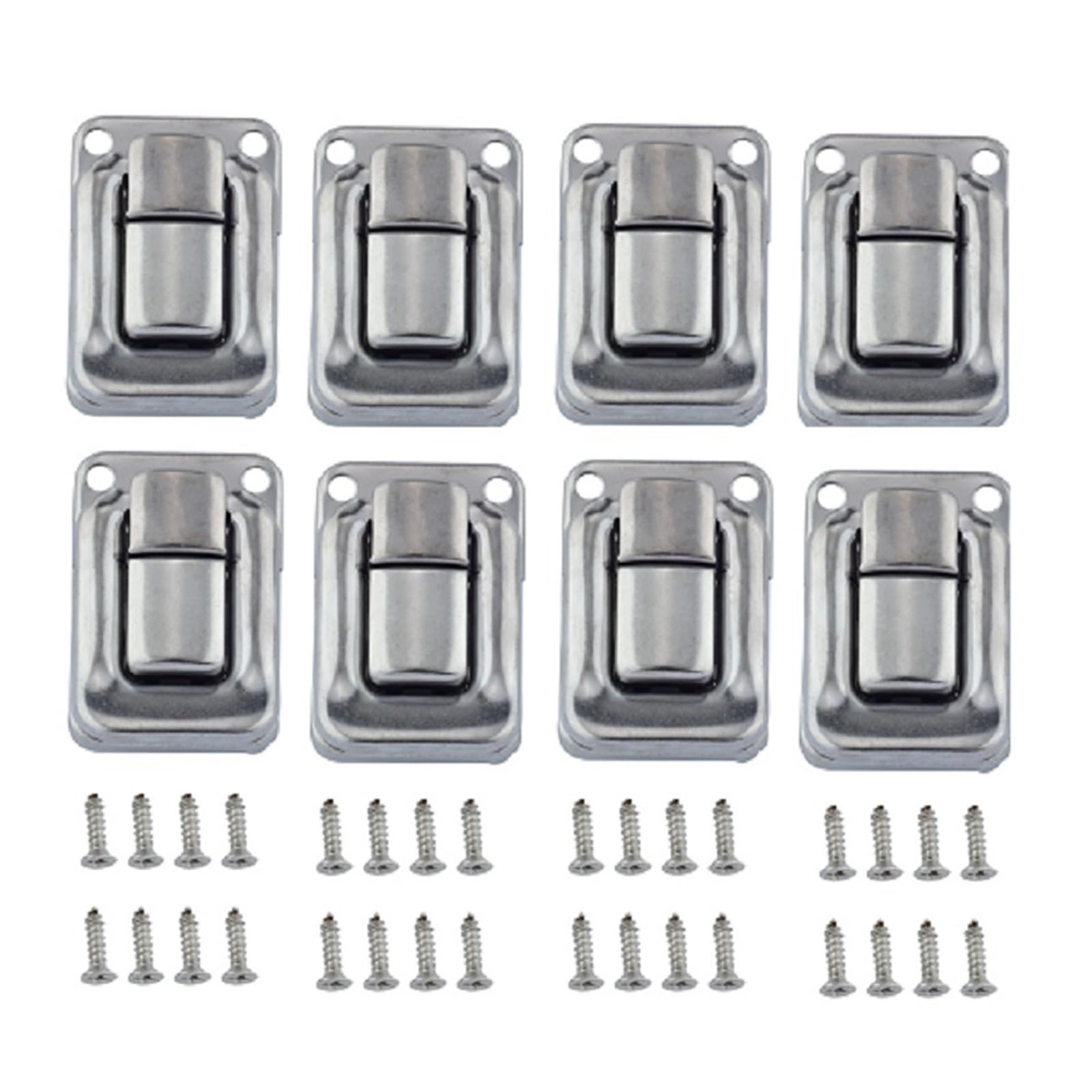 8Pcs Zinc Alloy Toggle Latch with Screws for Chest Box Case Suitcase Tool Clasp Cabinet Fitting Lock Belt Hasp Buckle Hardware for Boxes v
