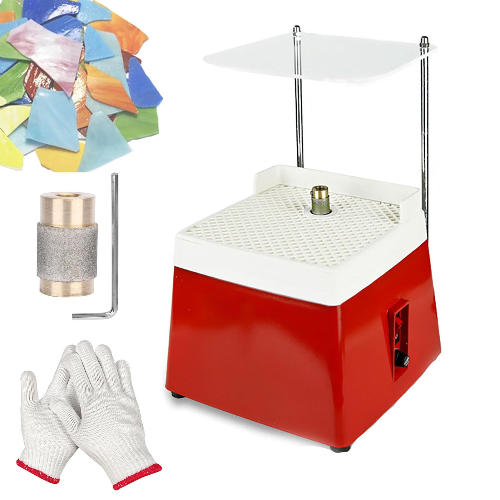 Broyeur de vitraux outillage de fabrication et meulage de céramique rouge