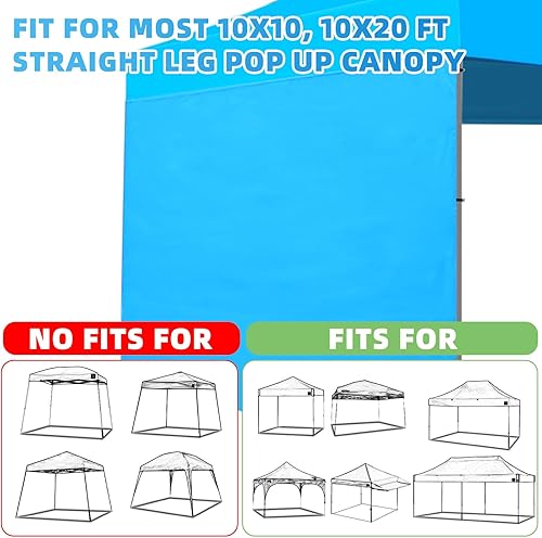 Miniatura 6 de Joramoy Paredes laterales para toldo con dosel 10×10 pies para toldo emergente, panel lateral instantáneo con capa impermeable y de protección UV, 1