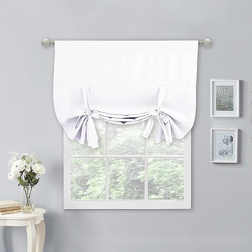 Miniatura 28 de NICETOWN Cortina Opaca para Ventana de Baño - Cortinas Enrollables de Privacidad con Aislamiento Térmico para Puerta de Vidrio/Ventana de Cocina