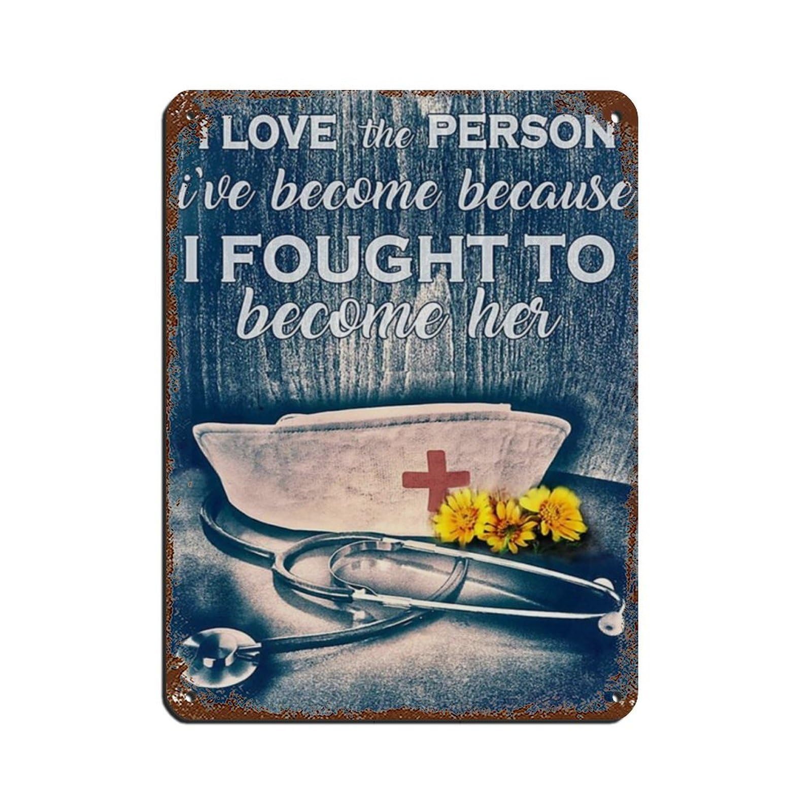 Nurse Poster, Proud Nurse Retro Poster Metal Tin Sign Chic Art Retro Iron Painting Bar People Cave Cafe Family Garage Poster Wall Decoration 12x16inch(30x40cm)