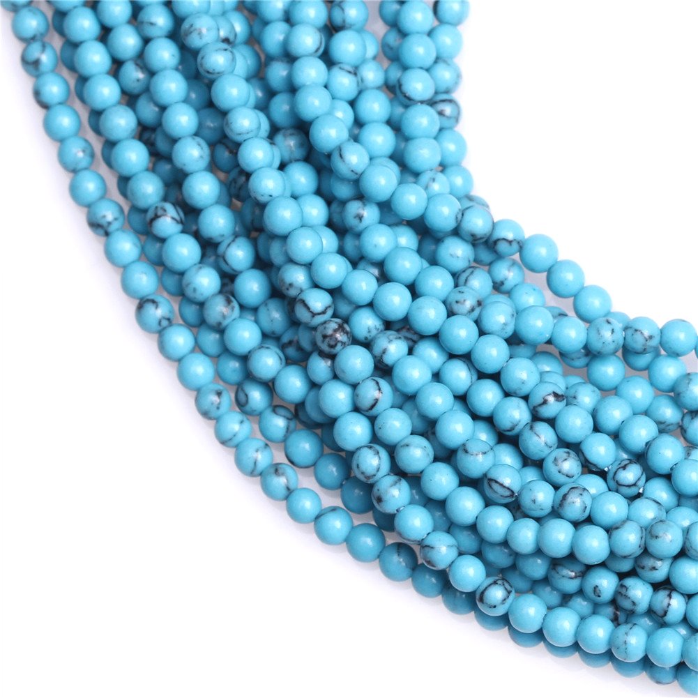 15 IN Strand 10 Mm African Turquoise Round Smooth Gemstone Beads (TU100119 - Foto 2