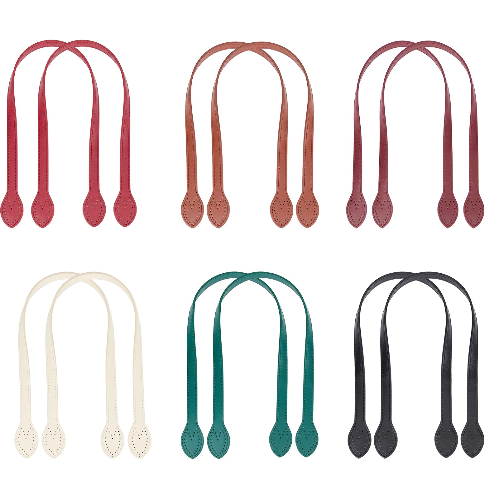 Poignées de sac en cuir PU NICENEEDED lot de 12 sangles courtes 60 cm