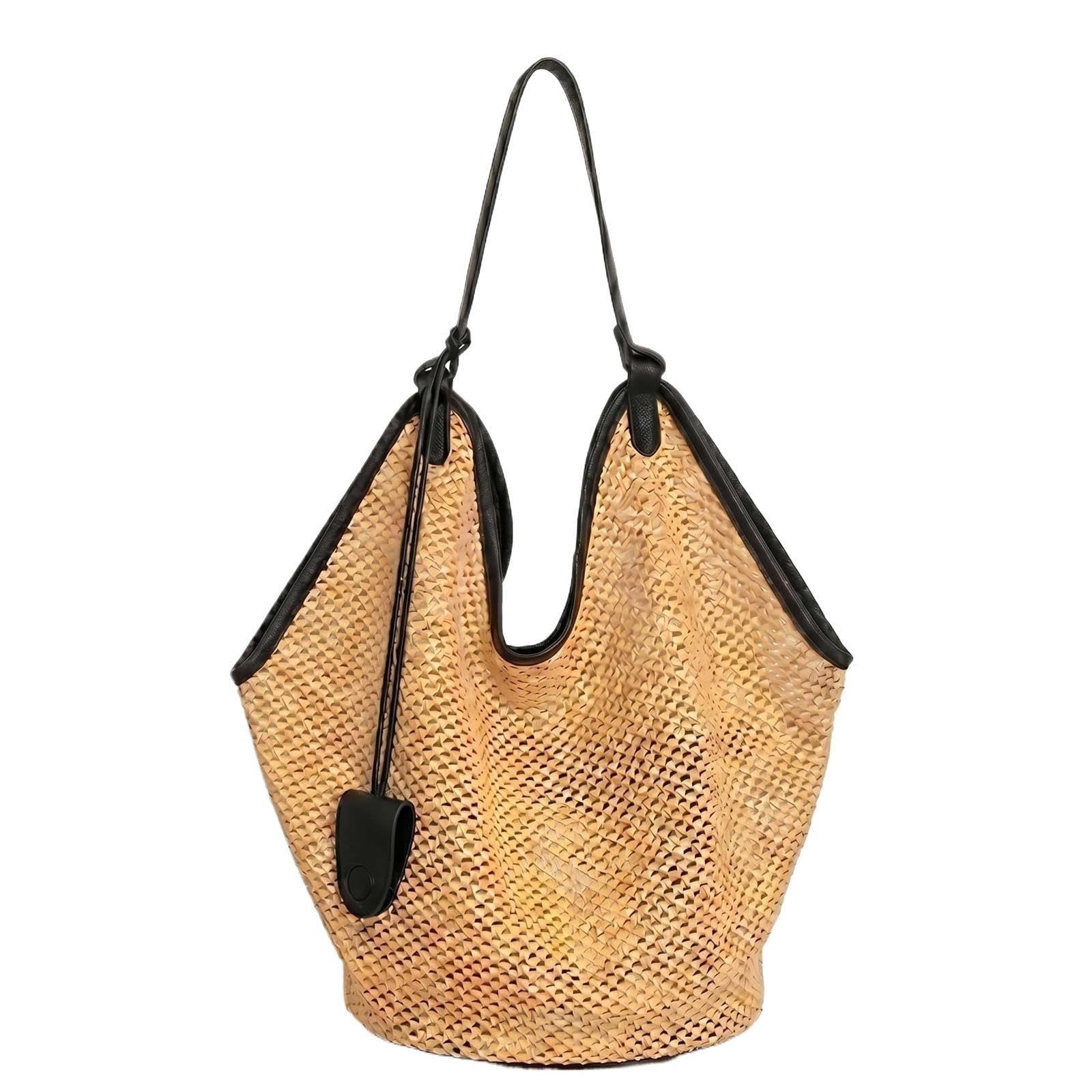 Bolso Hobo Tejido de Paja imitación, Bolso Playa Verano