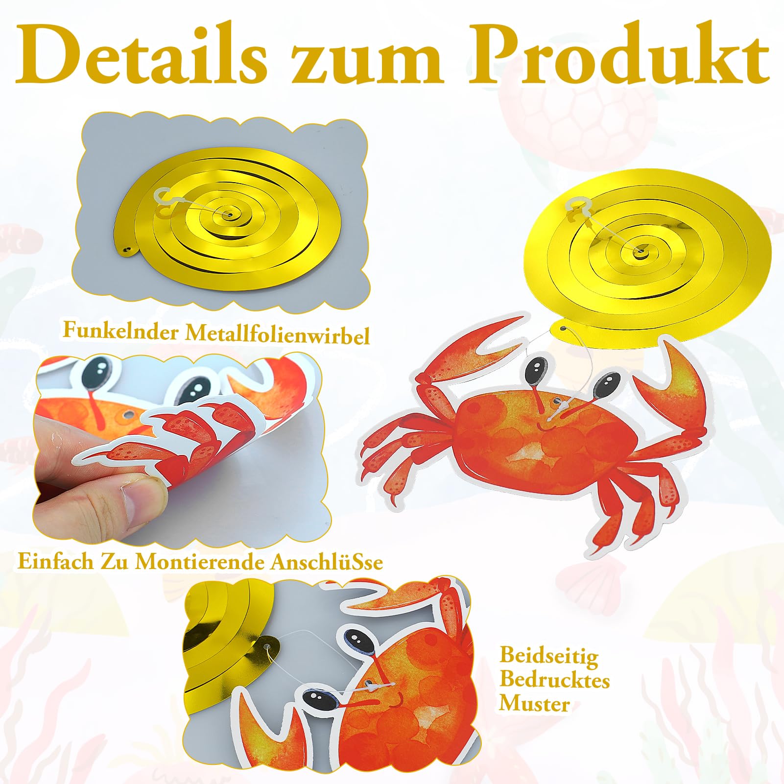 36 Pièces Tourbillons Suspendus Poissons Tropicaux - Décoration Océan Pour Fête Anniversaire Et Baby Shower