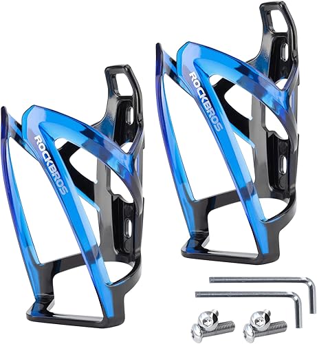 ROCKBROS - Portabotellas ultraligero para bicicleta, con tornillos y herramienta, universal para bicicletas de carretera, MTB y montaña (paquete de