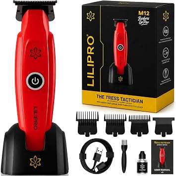 M12 Profesyonel Sa  Sakal Kesme ve T ra  Makinesi |  arjl  Kablosuz Ense  izim Makinesi | Zero-Gap DLC T-B ak | 7500 RPM USB-C | 2000 mAh Berber & Ev Tipi K rm z