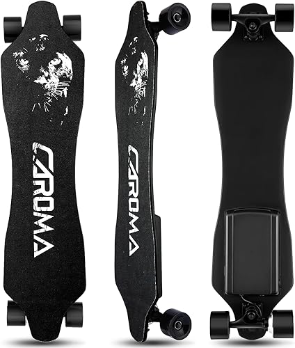 Miniatura 1 de Caroma Patinetas eléctricas con control remoto, motor de cubo de 350 W, longboard eléctrico para adultos y adolescentes, velocidad máxima de 12.4