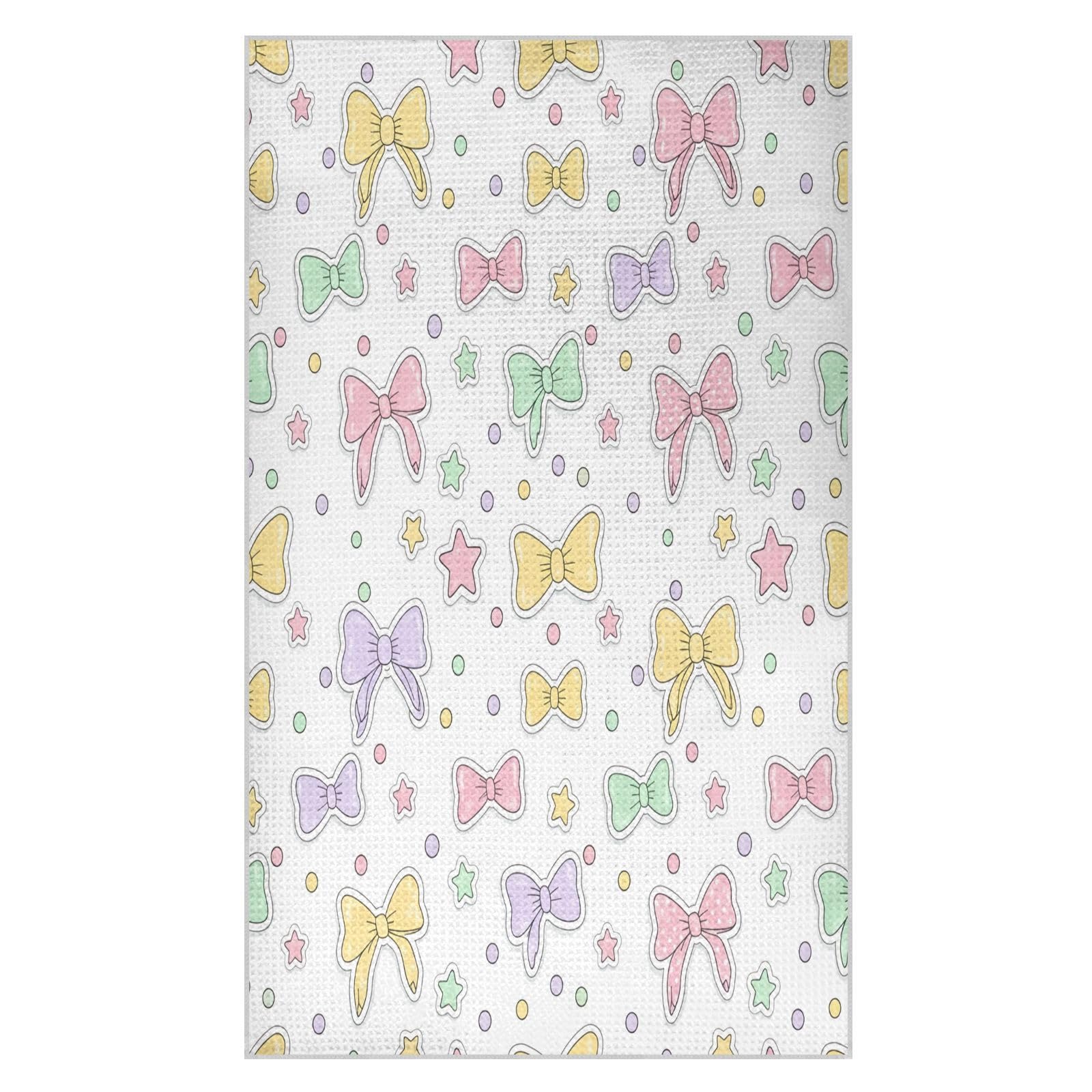 BURSTDDY Bows Kitchen Towels,Absorbent Dish Towels 2 Pack
