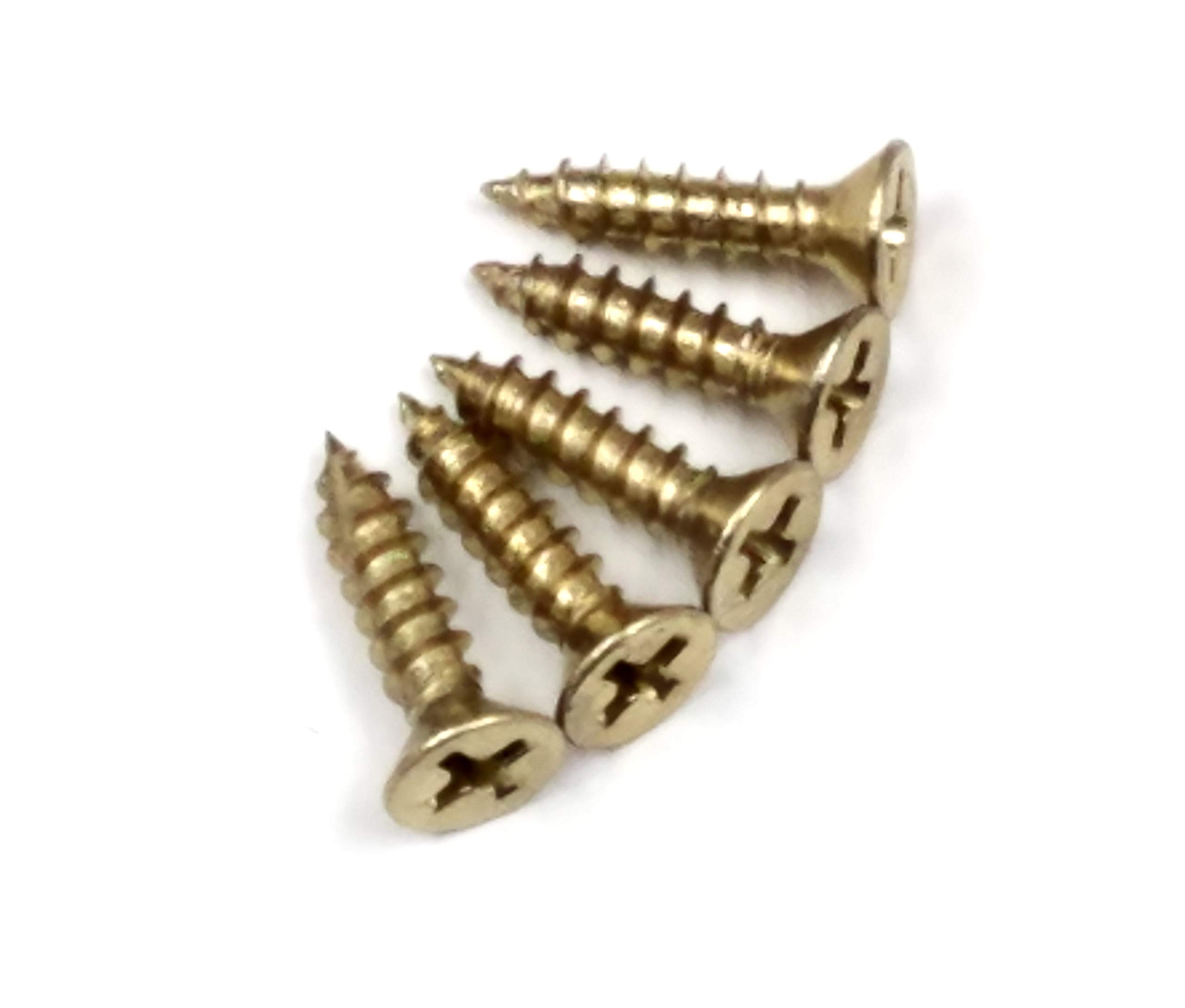 Hinge Outlet Wood Screws, Heavy-Duty Screws for Doors, Cabinets, Furniture & DIY Projects (Polished Brass, 9 x 3/4 Inch, 24 Pack)