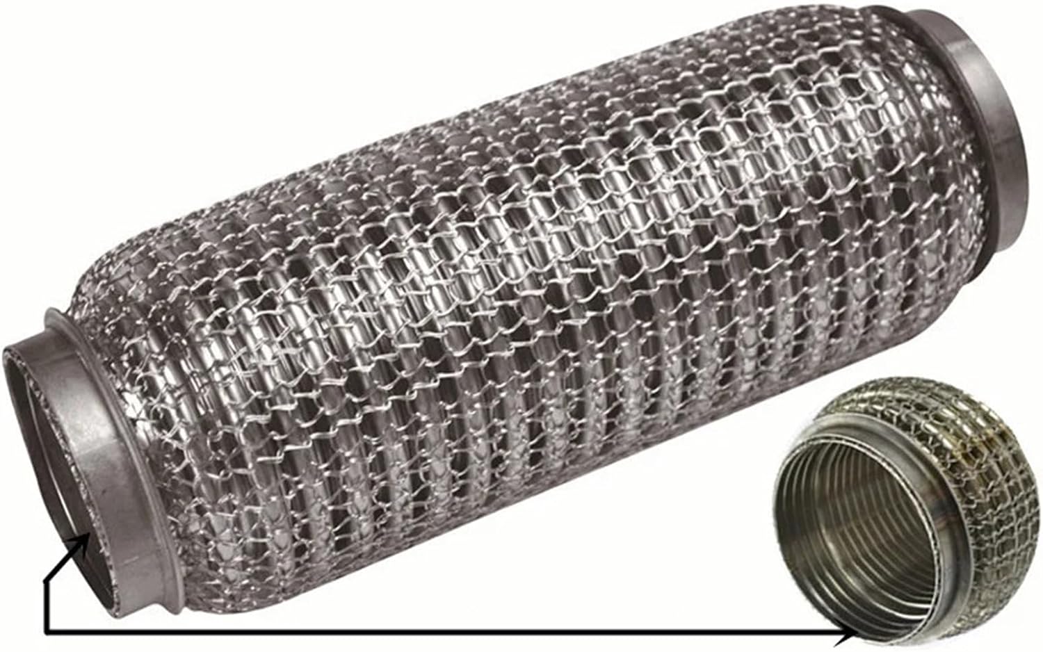 Exhaust Flex Pipe Stainless Steel Car Bellow Flexible Joint Coupler Exhaust Flex Pipe(45mmx200mm)