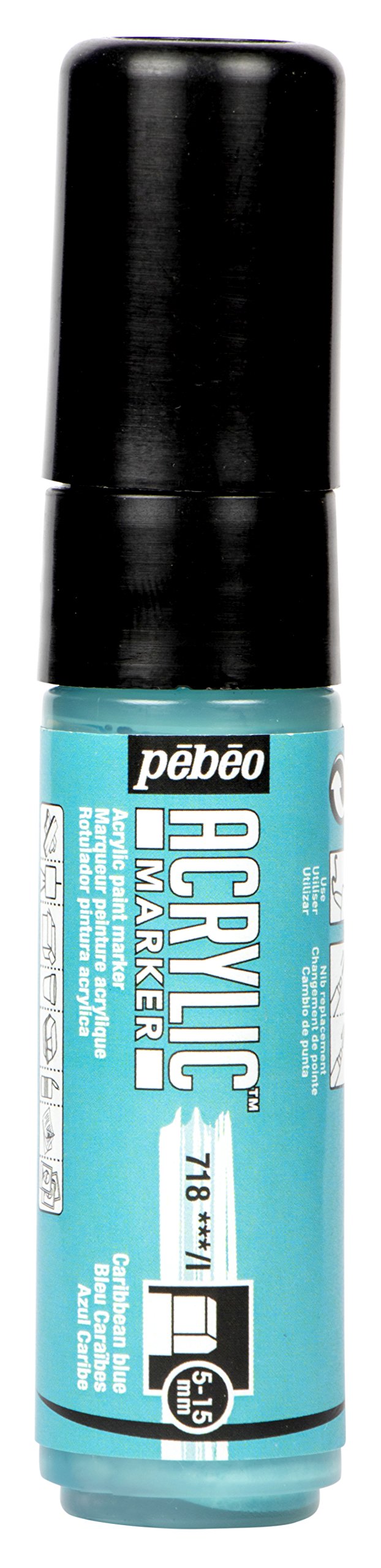 Pébéo 201718 Acrylic Marker 5-15 mm Caribbean Blue