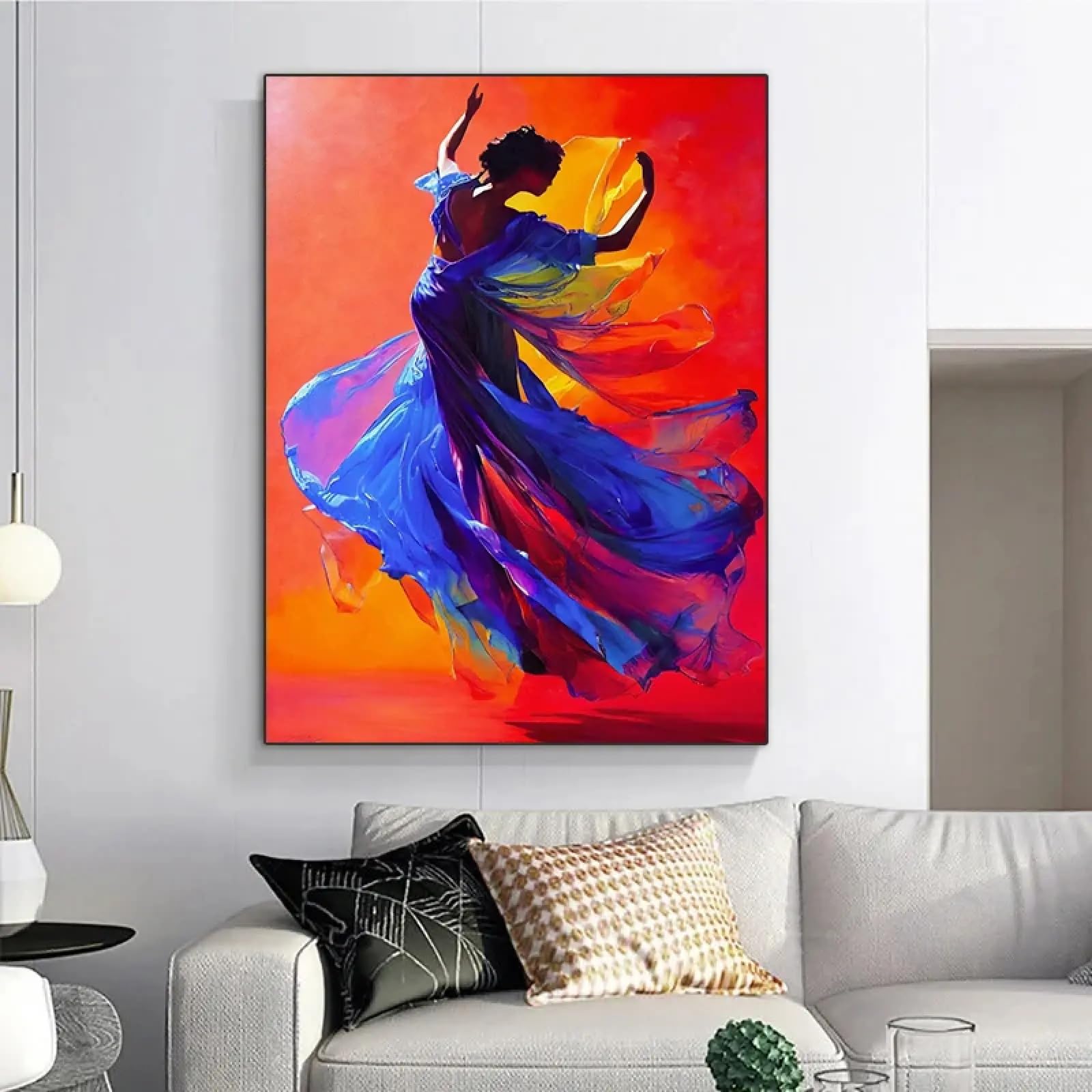 Affiches colorées de danseuse pour déco murale salon moderne