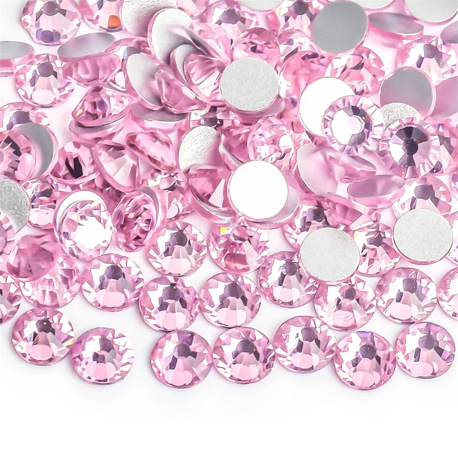 Trapano per unghie Strass in vetro Strass in vetro for nail art multicolore, diverse misure(Light Siam AB,SS12 1440pcs)