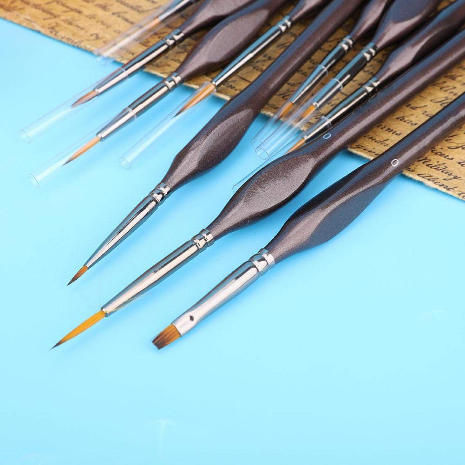 12 szt. ma?y miniaturowy zestaw p?dzli do malowania pins delikatna wk?adka szczotki do malowania artystycznego zestaw narz?dzi do malowania z torb? do Paintbrushes
