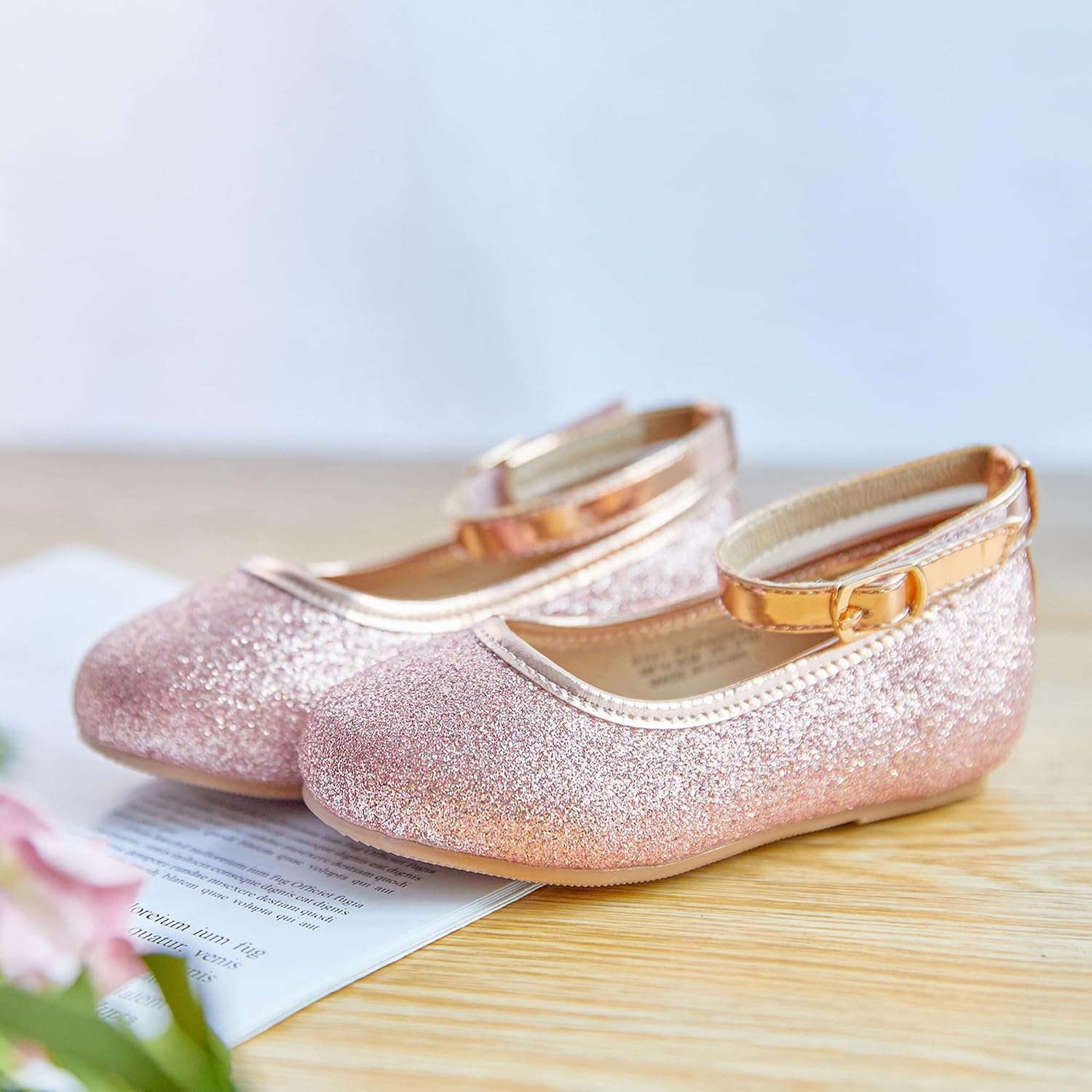 Flaryzone Toddler/Little Girls' Ballerina Flat Mary Jane Princess Dress Shoes - Wedding School Party