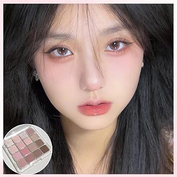 Pink Eyeshadow Palette, 16 Colors Glitter Matte Eye Shadow Pallets for Women, Pink Brown Tones Smokey Eye Makeup Palette, Long Lasting Blendable Pressed Powder Eyeshadow Makeup Gift
