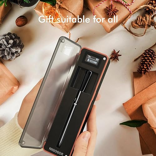 Miniatura 2 de Termómetro inalámbrico inteligente para carne con sonda más fina, termómetro magnético Bluetooth para alimentos, seguimiento remoto y lecturas en