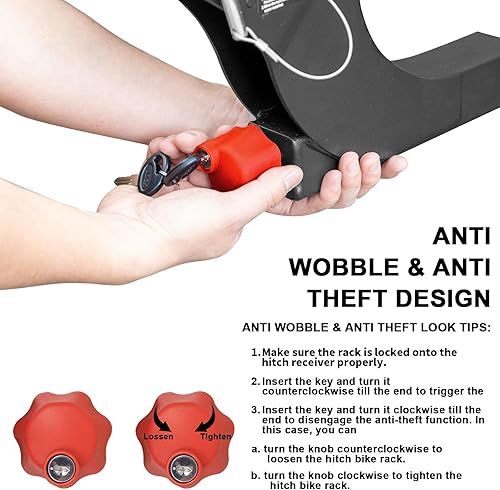 Miniatura 3 de WEIZE 2 soportes de bicicleta E montados, sin tambaleo, con inclinación inteligente, plegable, 2 soportes de bicicleta eléctrica, enganche de 2