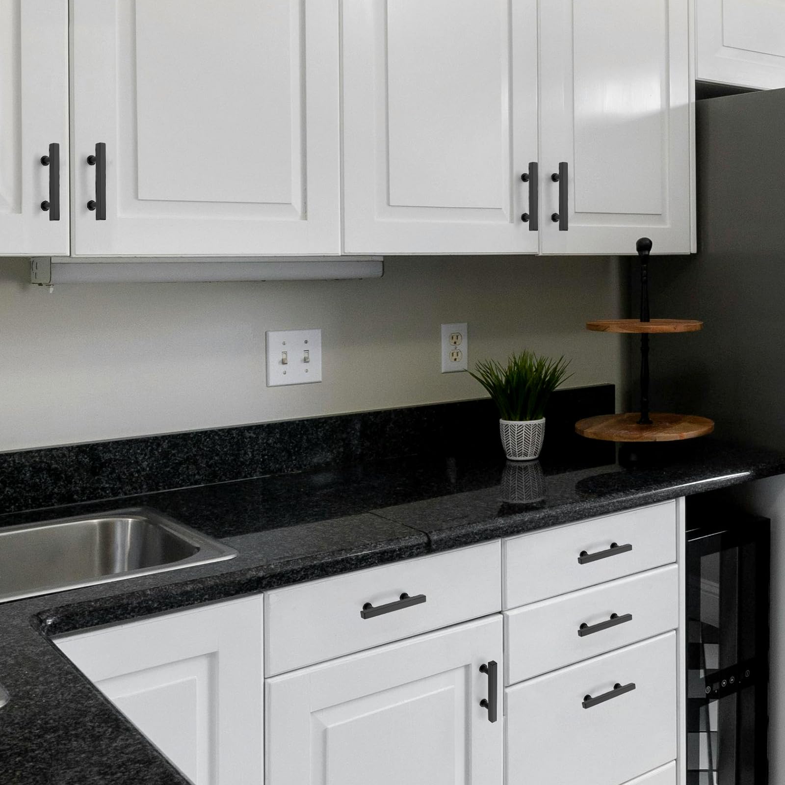 JOY DECOR Matte Black Cabinet Handles Square Cabinet Pulls, 3 Inch, 10 Pack — Amazon image 6
