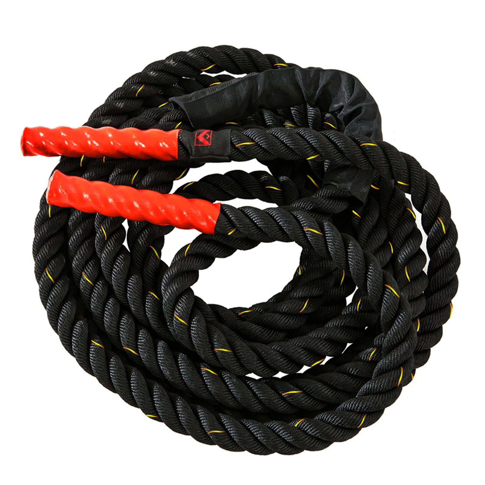 Battle Rope Hua Sport Fitness Kampfseil, Muskelkrafttrainingsseil, Multifunktionales Seilwerfen, Verschleißfest Und Langlebig, Länge 9m, 12m, 15m (Size : 15m)