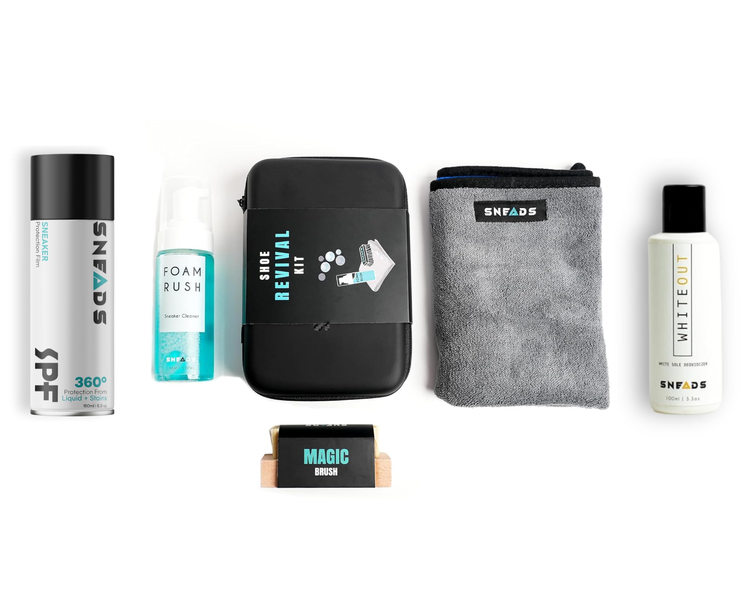 sneads Shoe Revival Kit + WhiteOut - Sneaker Sole Deoxidiser + SPF 360 | Shoe Midsole Deoxidiser | Shoe protection film | Shoe Care | Sneaker Cleaner | Sneaker Cleaning Kit | Shoe Cleaner