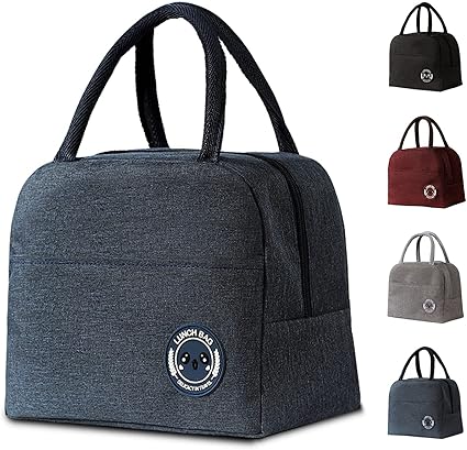 Meneflix Lunch Bag, TopHome Insulated Lunch Bag, Waterproof Lunch Bag, Small Cooler Bag, Portable Bag, All Foldable Lunch Bag, Mini Insulated Lunch Bag Office, Kids, for School Office