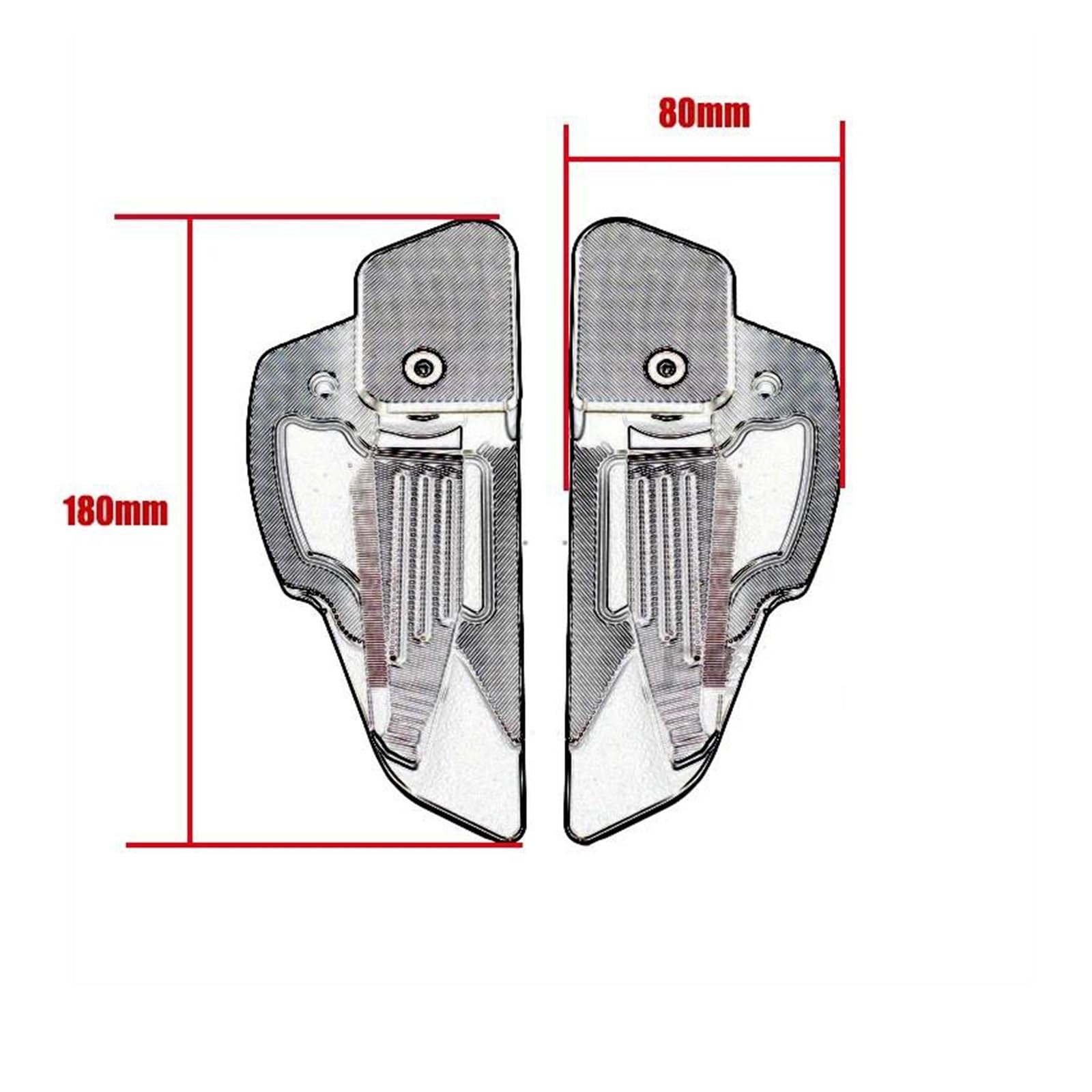 Motorrad Fussrasten FÜR Vespa FÜR Sprint FÜR Primavera 50 125 150 Motorrad Rücksitz Beifahrer Fußrasten Pedale Abdeckung Pad Zubehör Fussrasten Anlage(Black)