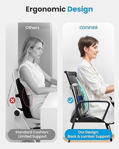 Miniatura 3 de COMFIER Soporte lumbar térmico y masajeador de cuello