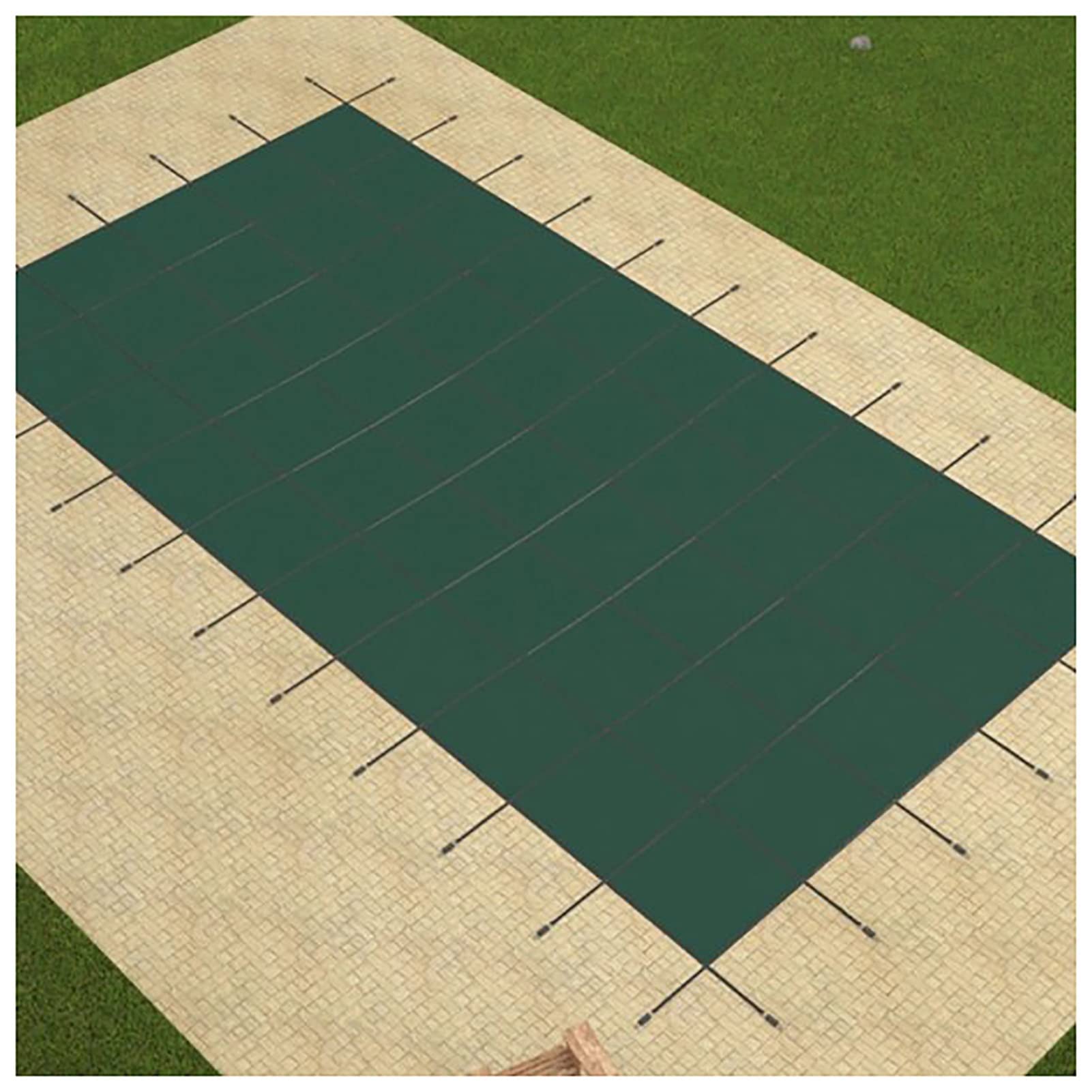 Cobertor Solar para Piscinas Cubierta de seguridad de piscina de malla rectangular, manta de retención de calor de invierno, alfombrillas protectoras a prueba de polvo y nieve, para proteger la segur
